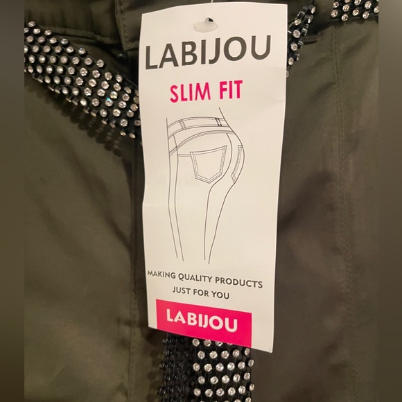 NWT - LABIJOU Olive Green Cargo Trousers Size M - Picture 9 of 9